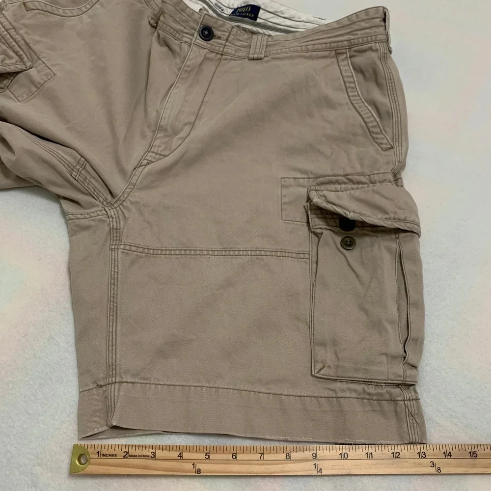 Polo Ralph Lauren Cargo Shorts Men's 38 Khaki Classic Rugged Cotton 10